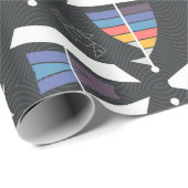 Farbenfrohe Regenbogensegler Geschenkpapier (Rolleneckpunkt)