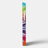 Farbenfrohe Regenbogenspirale Textile Muster Case-Mate iPhone Hülle (Rückseite / Links)