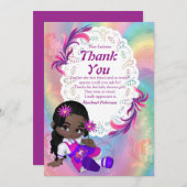 Farbenfrohe Regenbogenspiralen Kinderdusche Dankeskarte (Vorne/Hinten)