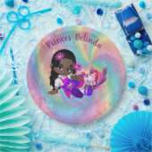 Farbenfrohe Regenbogenspiralen Süsse Pie's Baby Sh Pappteller (Party)