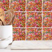 Farbenfrohe Regenbogensprinklen Fliese