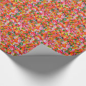 Farbenfrohe Regenbogensprinklen Geschenkpapier (Ecke)