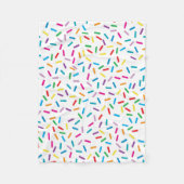 Farbenfrohe Regenbogensprinklen Muster Fleecedecke (Vorderseite)