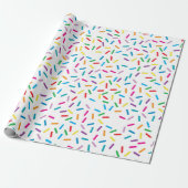 Farbenfrohe Regenbogensprinklen Muster Geschenkpapier (Ungerollt)