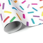 Farbenfrohe Regenbogensprinklen Muster Geschenkpapier (Rolleneckpunkt)