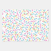 Farbenfrohe Regenbogensprinklen Muster Geschenkpapier Set (Vorderseite 2)