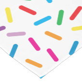 Farbenfrohe Regenbogensprinklen Muster Kurzer Tischläufer (Ecke)