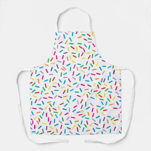 Farbenfrohe Regenbogensprinklen Muster Schürze (Vorderseite)