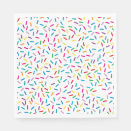 Farbenfrohe Regenbogensprinklen Muster Serviette