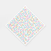 Farbenfrohe Regenbogensprinklen Muster Serviette (Ecke)