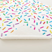 Farbenfrohe Regenbogensprinklen Muster Sherpadecke (3/4)
