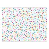 Farbenfrohe Regenbogensprinklen Muster Tischdecke (Vorderseite (Horizontal))