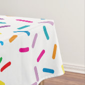 Farbenfrohe Regenbogensprinklen Muster Tischdecke (Beispiel)