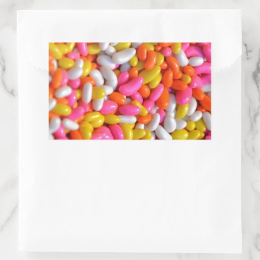 Farbenfrohe Regenbogensprinklen Rechteckiger Aufkleber (Tasche)