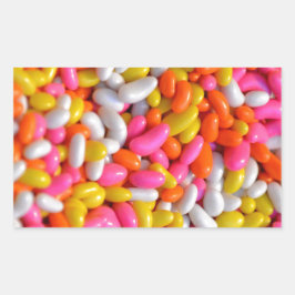 Farbenfrohe Regenbogensprinklen Rechteckiger Aufkleber