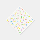 Farbenfrohe Regenbogensprinkles Party Serviette (Ecke)