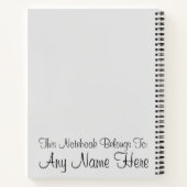 Farbenfrohe Regenbogenstars mit Name Fantasy Night Notizblock (Rückseite)