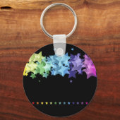 Farbenfrohe Regenbogenstars Schlüsselanhänger (Vorderseite)