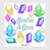 Farbenfrohe Regenbogensteine Geodes Sie sind ein S Aufkleber (Blatt)