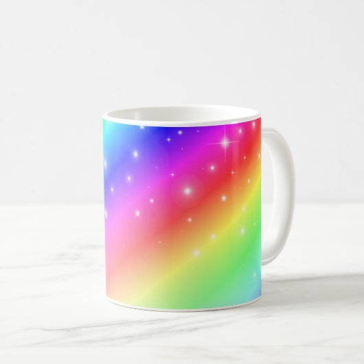 Farbenfrohe Regenbogensteine Kaffeetasse (VorderseiteRechts)