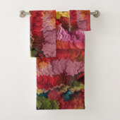 Farbenfrohe Regenbogenstreifen Abstraktes Badetuch Badhandtuch Set (Insitu)