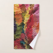 Farbenfrohe Regenbogenstreifen Abstraktes Badetuch Badhandtuch Set (Handtuch)