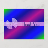 Farbenfrohe Regenbogenstreifen Danke, Postkarte (Vorderseite)