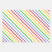 Farbenfrohe Regenbogenstreifen, dots typografisch Geschenkpapier Set (Vorderseite 2)