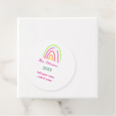 Farbenfrohe Regenbogenstreifen geben dem Lehrer de Geschenkanhänger (Beispiel)