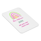 Farbenfrohe Regenbogenstreifen geben dem Lehrer de Magnet (Rechte Seite)