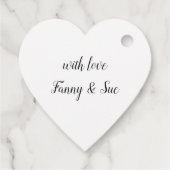 Farbenfrohe Regenbogenstreifen Geschenkanhänger (Rückseite)