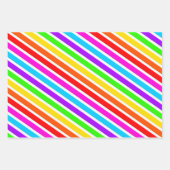 Farbenfrohe Regenbogenstreifen Geschenkpapier Set (Vorderseite 2)