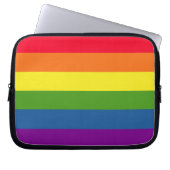 Farbenfrohe Regenbogenstreifen Laptopschutzhülle (Vorderseite)