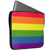 Farbenfrohe Regenbogenstreifen Laptopschutzhülle (Vorne Rechts)