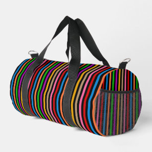 Farbenfrohe Regenbogenstreifen Linien Design - Sch Duffle Bag