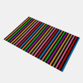 Farbenfrohe Regenbogenstreifen Linien Design - Sch Fußmatte (Schrägansicht)