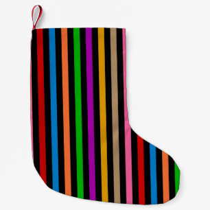 Farbenfrohe Regenbogenstreifen Linien Design - Sch Kleiner Weihnachtsstrumpf