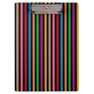 Farbenfrohe Regenbogenstreifen Linien Design - Sch Klemmbrett