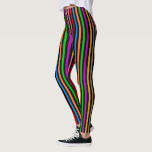 Farbenfrohe Regenbogenstreifen Linien Design - Sch Leggings
