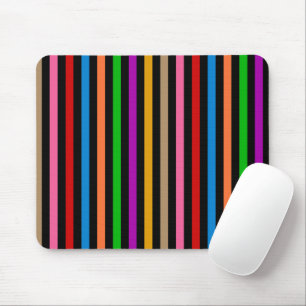 Farbenfrohe Regenbogenstreifen Linien Design - Sch Mousepad