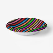 Farbenfrohe Regenbogenstreifen Linien Design - Sch Pappteller (Gewinkelt)