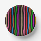 Farbenfrohe Regenbogenstreifen Linien Design - Sch Pappteller (Vorderseite)
