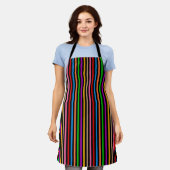 Farbenfrohe Regenbogenstreifen Linien Design - Sch Schürze (Getragen)