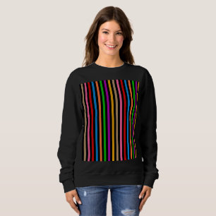 Farbenfrohe Regenbogenstreifen Linien Design - Sch Sweatshirt