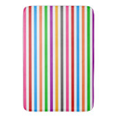 Farbenfrohe Regenbogenstreifen-Linien-Design - Wei Badematte (Vorderseite Vertikal)