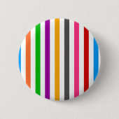 Farbenfrohe Regenbogenstreifen-Linien-Design - Wei Button (Vorderseite)