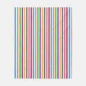 Farbenfrohe Regenbogenstreifen-Linien-Design - Wei Fleecedecke (Vorderseite)