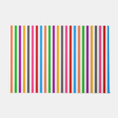 Farbenfrohe Regenbogenstreifen-Linien-Design - Wei Fußmatte (Vorderseite)