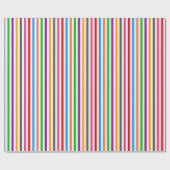 Farbenfrohe Regenbogenstreifen-Linien-Design - Wei Geschenkpapier (Flach)