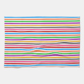 Farbenfrohe Regenbogenstreifen-Linien-Design - Wei Geschirrtuch (Horizontal)